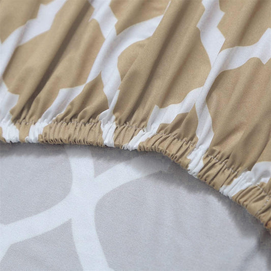 Diamond Beige Printed Chair Cover