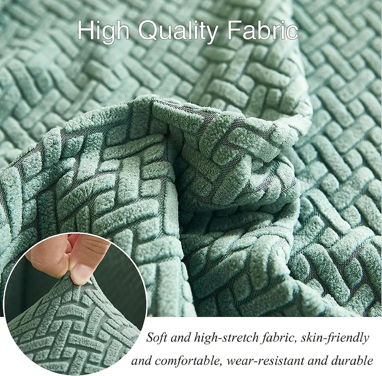 2025 Polar Fleece Sofa Cover : Pastel Green