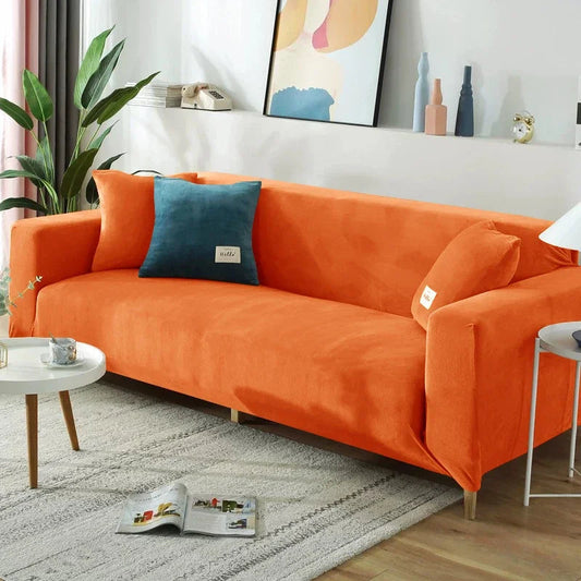 Premium Quality Stretchable Sofa cover Orange Tone