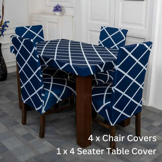 Quirky hub Exclusive Premium Chair Cover With Table Cover Combo