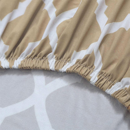 Diamond Beige Printed Chair Cover