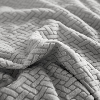 2025 Polar Fleece Sofa Cover : Grey