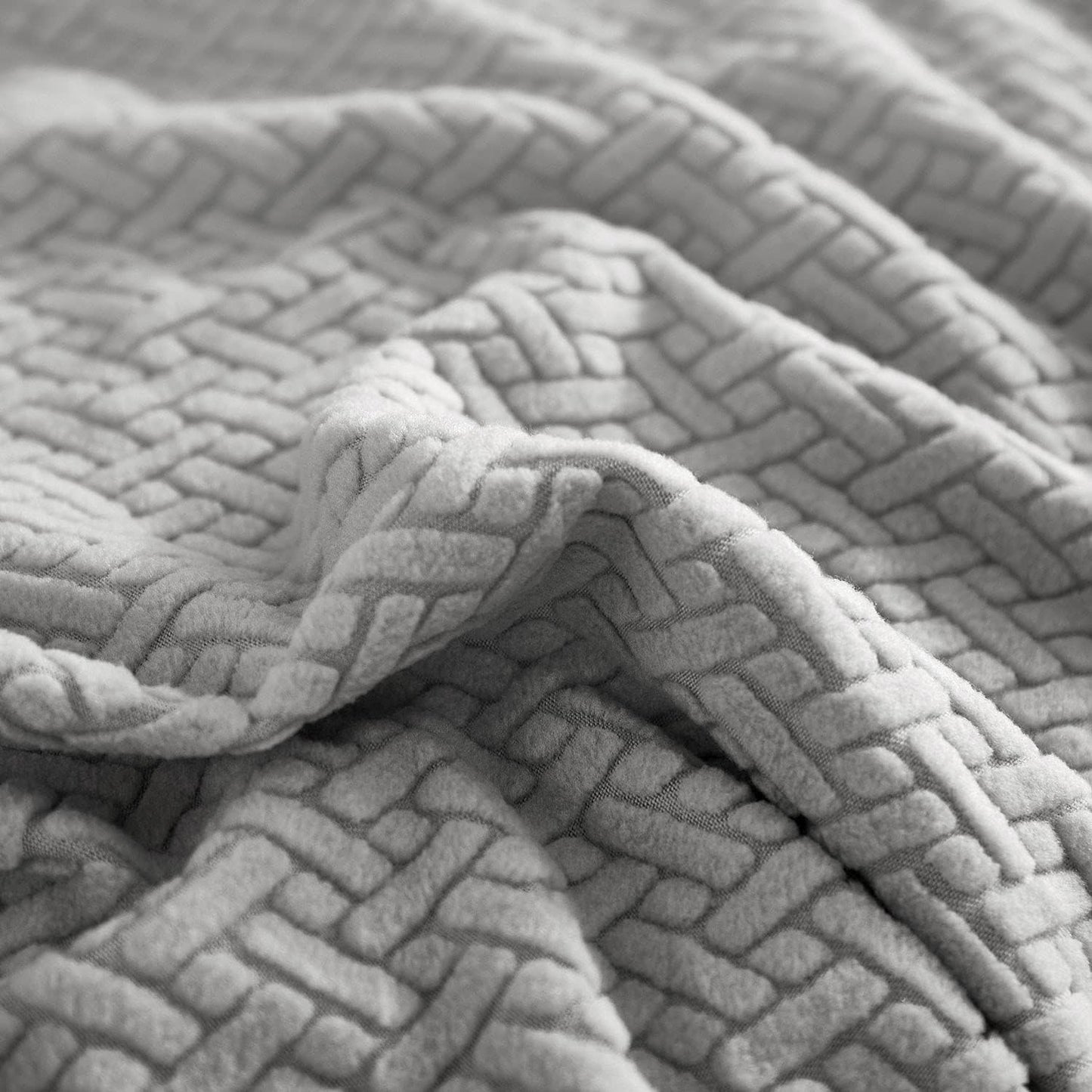 2025 L Shape Polar Fleece Sofa Cover : Grey