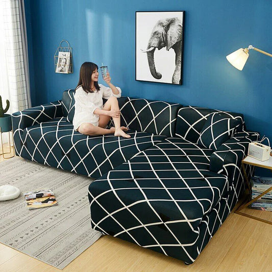 Sleek and Versatile: Premium  L-Shape Extensible Sofa Set Cover