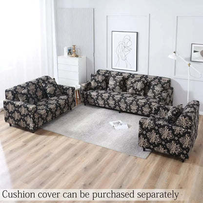 Blooming Elegance: Floral brown Sofa Covers for Fabulous Home Decor - Fab Home Decor - Sofa Cover