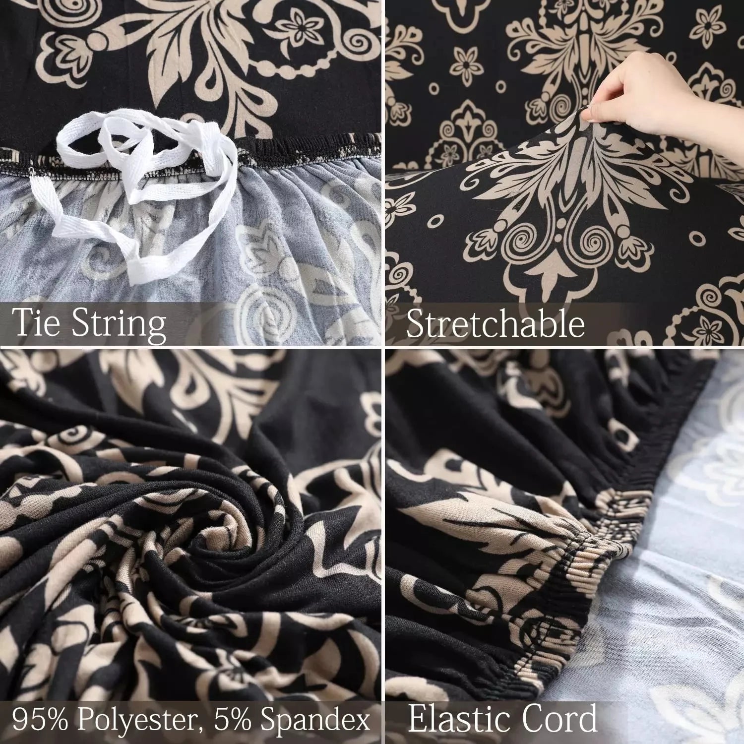 Blooming Elegance: Floral brown Sofa Covers for Fabulous Home Decor - Fab Home Decor - Sofa Cover
