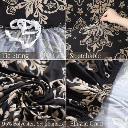 Blooming Elegance: Floral brown Sofa Covers for Fabulous Home Decor - Fab Home Decor - Sofa Cover